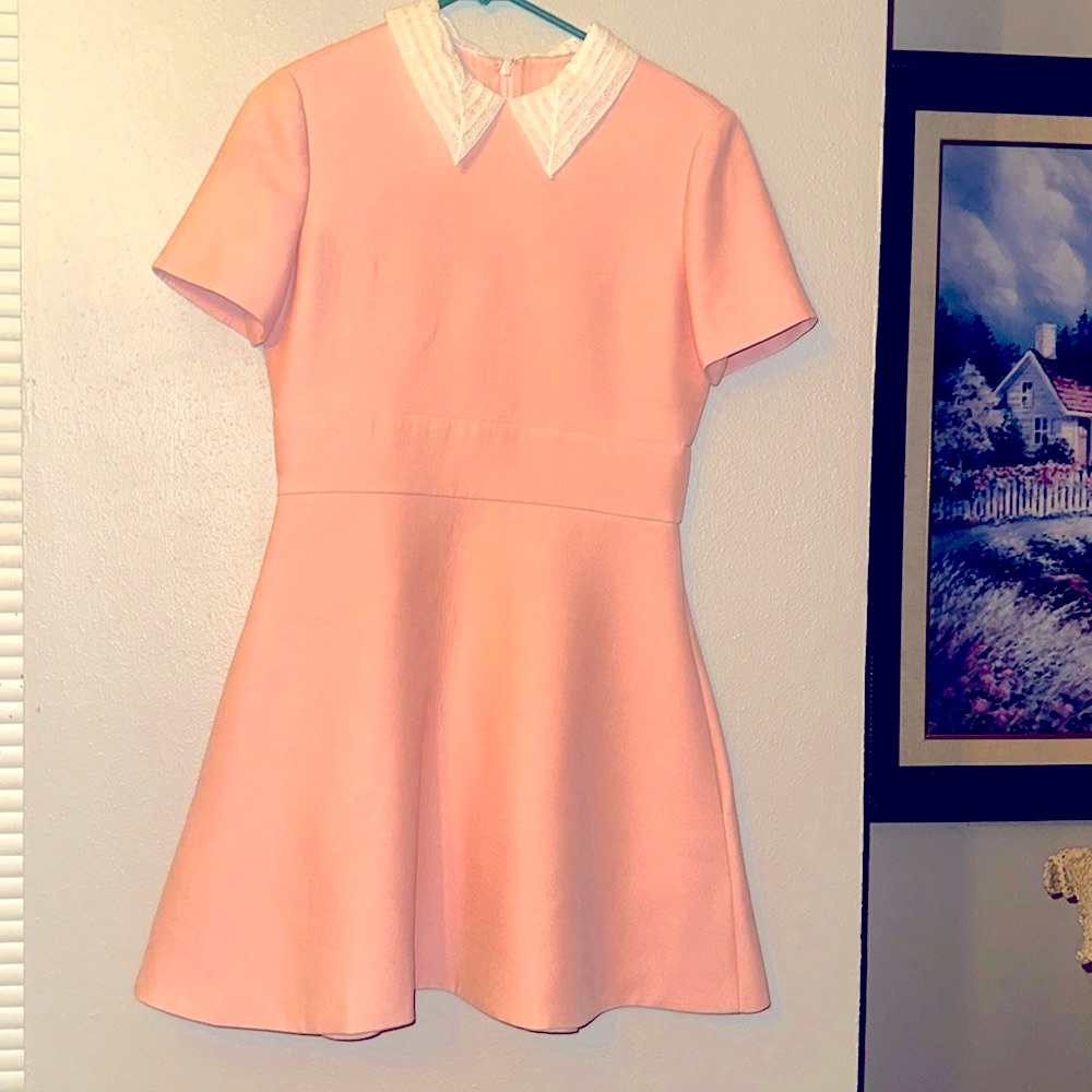 CDior dress, light pink with Lace Collar.